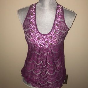 Moda international sheer tank